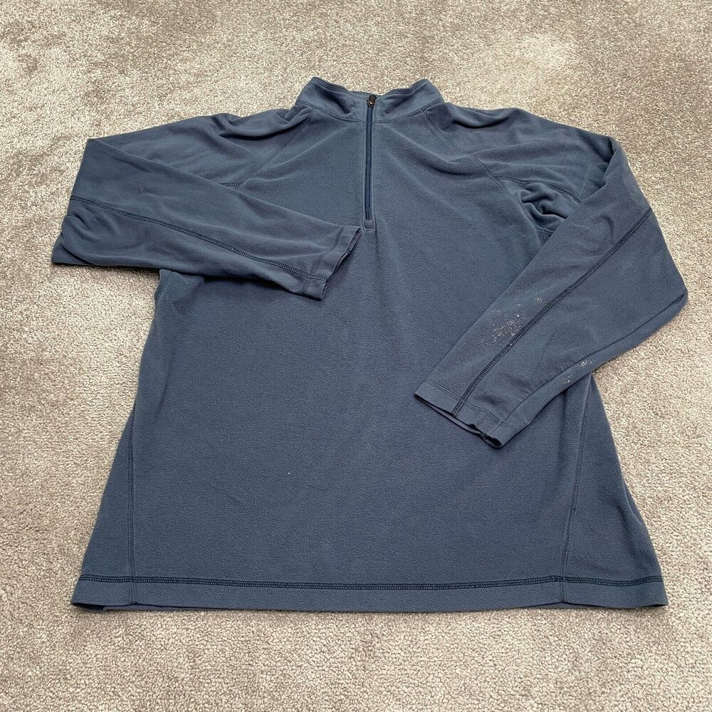 Columbia Vintage Klamath Range Fleece Jacket Mens XL Blue 1/4 Zip Lightweight